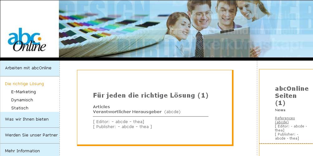 Aufbau der Struktur